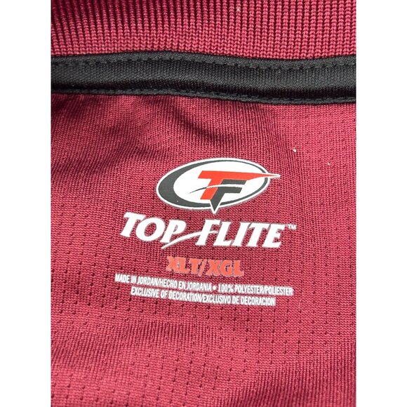 Top Flite Men's XL Golf Polo Shirt Maroon Short Sleeve Polyester 3 Button Casual - Picture 3 of 11